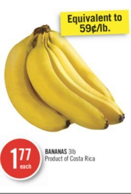 Shoppers Drug Mart Bananas offer