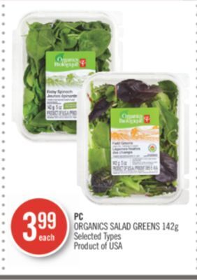 Shoppers Drug Mart Pc organics salad greens offer