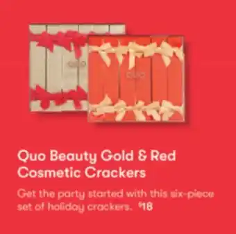 Shoppers Drug Mart Quo beauty gold & red cosmetic crackers offer