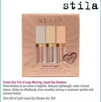 Shoppers Drug Mart Stila gift of light liquid eye shadow set offer