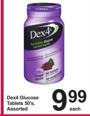 Pharmasave Dex4 glucose tablets offer