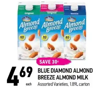 Coppa's Fresh Market 88
446969
each
save 30¢
blue diamond almond
breeze almond milk
assorted varieties, 1.89l carton offer