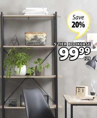 JYSK Vandborg 5-tier bookcase offer