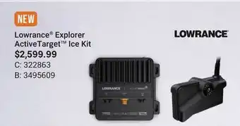 Bass Pro Lowrance® explorer activetarget™ ice kit offer