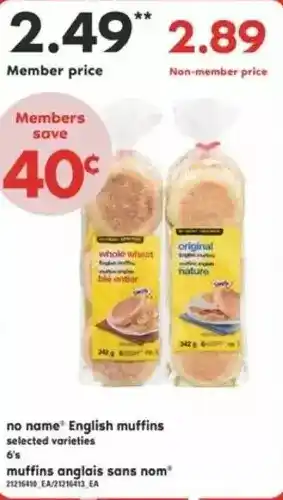 Valu-mart No name english muffins offer