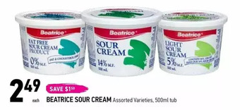 Coppa's Fresh Market Beatrice sour cream offer