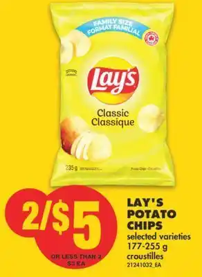 No Frills Lay's potato chips, 177-255 g offer