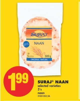 No Frills Suraj® naan, 5's offer