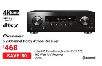 Visions Electronics Pioneer 5.2-channel dolby atmos receiver offer