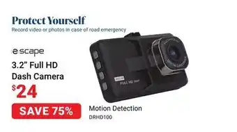 Visions Electronics Escape 3.2" full hd dash camera offer