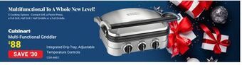 Visions Electronics Cuisinart multi-functional griddler offer