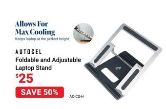 Visions Electronics Autocel foldable and adjustable laptop stand offer