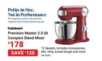Visions Electronics Cuisinart precision master 3.5-qt compact stand mixer offer