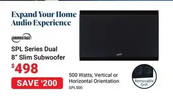 Visions Electronics Soundstage spl series dual 8" slim subwoofer offer