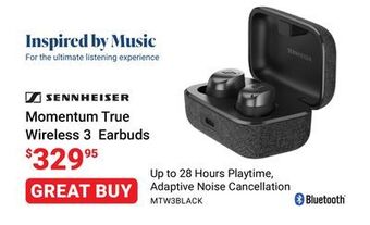 Visions Electronics Sennheiser momentum true wireless 3 earbuds offer