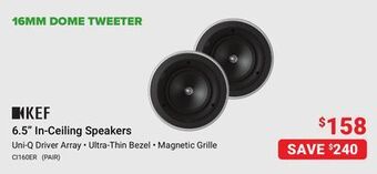 Visions Electronics Kef 6.5" in-ceiling speakers offer