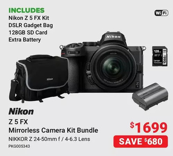 Visions Electronics Nikon z 5 fx mirrorless camera kit bundle offer