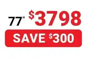 Visions Electronics Lg 77" oled evo c2 4k hdr smart tv offer