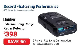 Visions Electronics Uniden extreme long range radar detector offer