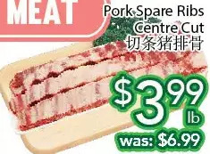 Ample Food Market Pork spare ribs centre cut offer