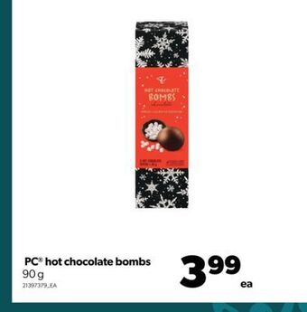 Real Canadian Superstore Pc® hot chocolate bombs, 90 g offer