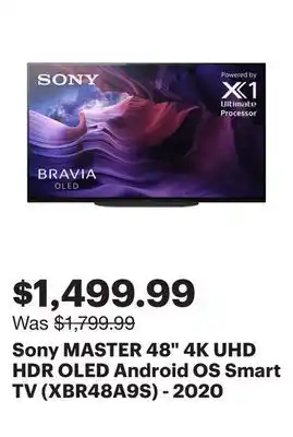 Best Buy Sony master 48" 4k uhd hdr oled android os smart tv (xbr48a9s) - 2020 offer