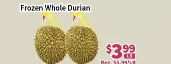Blue Sky Supermarket Frozen whole durian offer