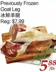Tone Tai Supermarket Previously frozen goat leg offer