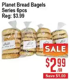 Skyland Foodmart Planet bread bagels series offer
