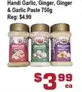 Top Food Supermarket Handi garlic, ginger, ginger & garlic paste offer