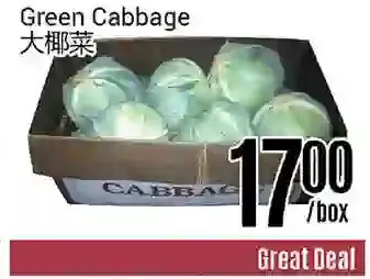 Nations Fresh Foods Green cabbage offer