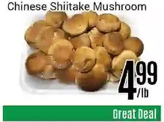 Nations Fresh Foods Chinese shiitake mushroom offer