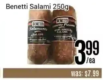 Nations Fresh Foods Benetti salami offer