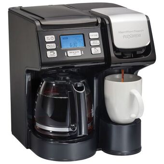 Best Buy Hamilton beach flexbrew trio coffee maker - 12-cup - black/silver offer