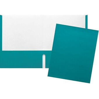 Staples Staples twin pocket portfolio - letter size - light blue offer