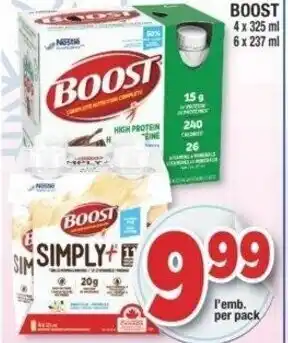 Jean Coutu Boost 4 x 325ml, 6 x 237 ml offer