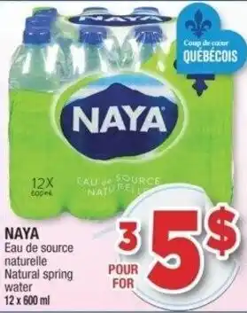 Jean Coutu Naya Natural Spring Water 12 x 600 ml offer