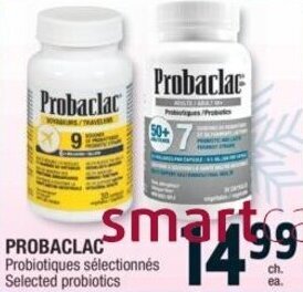 Jean Coutu Probaclac Selected Probiotics offer