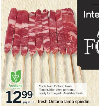 Fortinos Fresh Ontario Lamb Spiedini offer