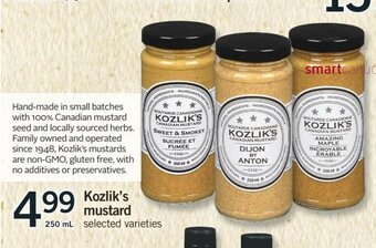 Fortinos Kozlik's Mustard offer