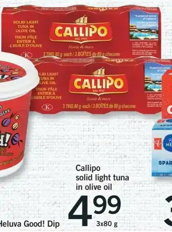 Fortinos Callipo Solid Ligt Tuna In Olive Oil offer
