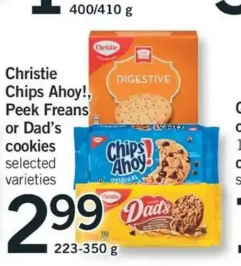 Fortinos Christie Chips Ahoy! Peek Freans or Dad's Cookies offer