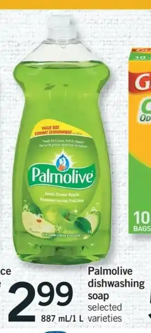 Fortinos Palmolive Dishwashing Soap offer