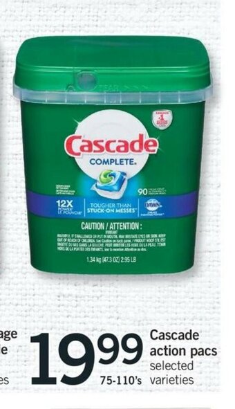Fortinos Cascade Action Pacs offer