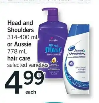 Fortinos Head And Shoulders or Aussie Hair Care offer