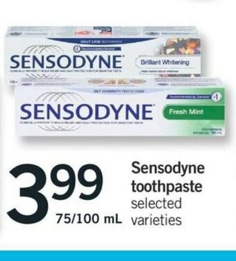 Fortinos Sensodyne Toothpaste offer