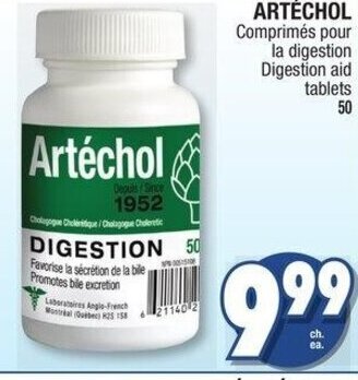 Jean Coutu Artéchol Digestion aid Tablets offer