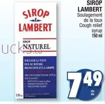 Jean Coutu Sirop Lambert Cough Relief Syrup 150 ml offer