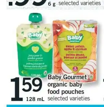 Fortinos Baby Gourmet Organic Baby Food Pouches offer