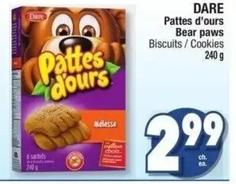 Jean Coutu Dare Bear Paws Cookies 240 g offer